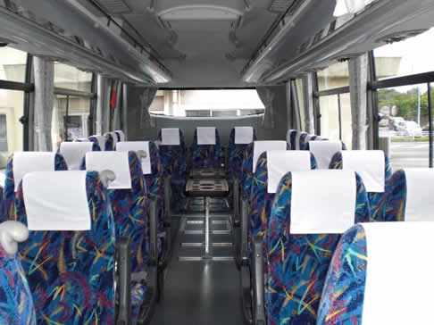 A middle-sized bus interior image